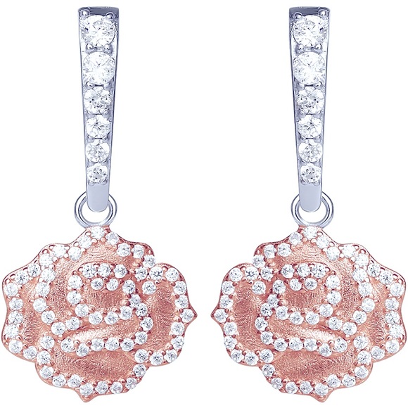 18k Gold Disney Beauty and the Beast Earrings - Picture 1 of 13